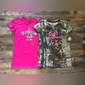 Realtree Pink and Brown Short Sleeve Tees